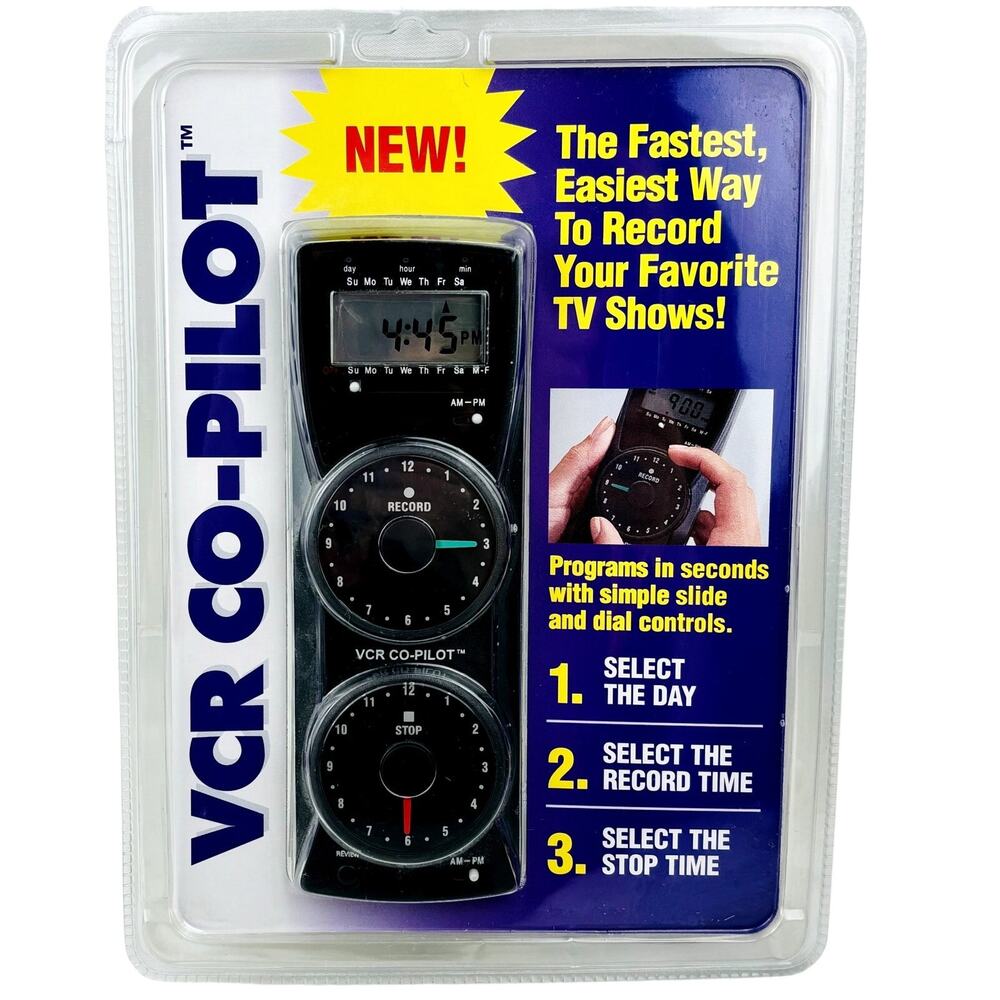 VCR Co-Pilot Programming Remote Fast Easy Works On All VCRs Program Timer Record